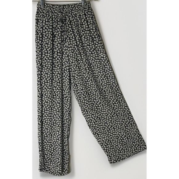 Faithfull The Brand Floral Print Wide Leg Pants Tie Elastic Waist Women's 4 - Picture 2 of 12